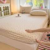 Spring/Summer 2025 Single Item Bed Hat Class A Cloud-sensing Cotton Double-layer Yarn Mattress Cover Printed Cartoon Bedspread