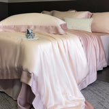 4Pcs Natural Bamboo Fiber Super Soft Silky Cool Feeling Skin-friendly Bedding Set Duvet Cover Bed Sheet/Fitted Sheet Pillowcases