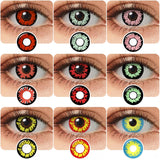 Contact Lenses For Cosplay Contacts Lens Eye Ywllow And Green Contact Lenses Yearly 14.0/14.2mm