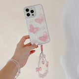 3D Butterfly Bracelet Phone Case For iPhone 16 15 14 13 12 11 Pro X XR XS Max Soft TPU Shockproof Back Cover