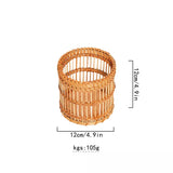 Vietnamese bamboo woven vintage wooden pen holder, desktop stationery, comb, makeup, calligraphy tool organizer ornament