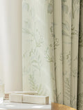 French Living Room Curtains Floral Pattern Bedroom Decoration Curtains Green Home Curtain Blackout Sun Protection Study Curtain