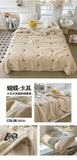 Embroidery Quilt Fluffy Soft Comfort Washed Cotton Embroidery Thin Quilt Machine Washable Blanket Dormitory Single Summer Quilt