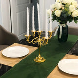 European Luxury Gold Candle Holder, Romantic Atmosphere Candelabra for Home Living Room Candlelight Dinner Decoration