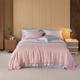 Gradient Luxury Bedding Set Lyocell Soft Silky Cool Feeling Antimicrobial Duvet Cover Flat/Fitted Bed Sheet Pillowcases 4Pcs