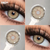 1 Pair Hot Sale Colored Contact Lenses For You Natural Green Lens Yearly Blue Iris Lens Diopters Myopia Degree 0 ~-8.00