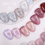 10ml Glitter Sequins Gel Nail Polish Shining Soak Off UV Semi-permanent Varnish Base Top Coat Hard Gel Design