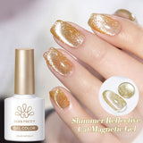 10ml Cat Magnetic Gel Sparkling Ultra Gold Glitter Soak Off UV LED Gel Nail Art Varnish Manicure Valentine's Day