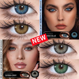New Colored Contact Lenses for Eyes 1 Pair Fashion Blue Eyes Lenses Brown Contacts Green Lenses Yearly Gray Contacts