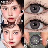2pcs/pair Yearly Colored Pupils Natural Contact Lenses with Diopters Beauty Purple Korean Lenses Cosmetics Fast Shipping