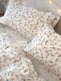 Princ Sle Pure Cotton Bedding Set Fre Floral Print Four Piece Bedding Kit Breathable Comforter Cover for Young Girls