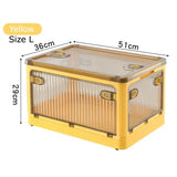 Foldable Stackable Storage Box Large Capacity with Wheels Home Closet Organizer for Books Toys Snacks Sundries Storage Supplies