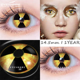 2pcs Cosplay Colored Contact Lenses Anime Blue Red Eyes Lenses Halloween Green Makeup Eyes Contact Crazy Lens Yearly
