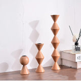 Wood Candle Stand, Retro Candlestick,Home Creative Art Decoration, Wedding Table Romantic Decorative Props