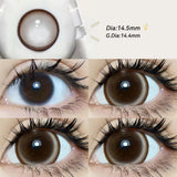 2pcs Gradient Green Contact Lenses Natural Color Pupils Coffee Pearl Lenses Makeup Color Eye Lenses Brown Lens Gray Lens