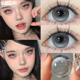 1 Pair New Product Color Contact Lenses Degrees Fashion Comfort Soft Nature Blue Grey Lenses Fast Shiping