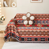 1pc Sofa Cover Dustproof Bohemia Sofa Blanket, Four Seasons Universal, Double Face Usable, Living Room, Home Decor