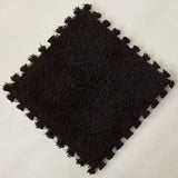 Plush Puzzle Foam Floor Mat Baby Play Mat Cute Soft Fluffy Interlocking Square Foam Tiles Area Rugs Carpet for Parlor Bedroom