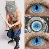 Eye Eyes Color Contacts Colored Contact Lenses Lens Small Pupil Enlarging Cosplay Blue Soft 2Pcs 1 Year Use