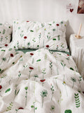 Country Sle Pure Cotton Bedding Set 4pcs Floral Print Duvet Cover Pillowcases eet Quilt Cover All Seasons Comforter Set
