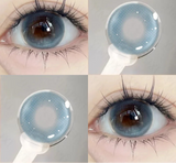 1Pair Blue Lenses Color Contact Lenses for Summer With Diopters Prescription Korean High Quality Lenses Soft Makeup Lens