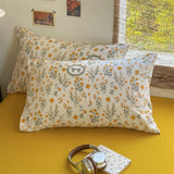 New Floral Double-piece Washed Cotton Quilt Cover  Skin-friendly Breathable Student Dormitory Duvet Covers Without Pillowcases