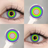 2Pcs Halloween Cosplay Color Contact Lenses for Eyes Crazy Red Anime Accessories Yellow Blue Pupilentes Fast Shipping