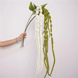 3Pcs Simulation Foam 6heads Lover's Tears Artificial Flowers Home Decoration Ornaments Wedding Party Backdrop Flower Arrangement