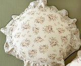 INS Round Ruffle Edge Floral Throw Pillow Stuffed Cushion Girl Heart Sweet Princess Cotton Home Bed Sofa Decor Cushion Headrest