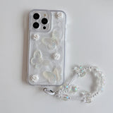 3D Butterfly Bracelet Phone Case For iPhone 16 15 14 13 12 11 Pro X XR XS Max Soft TPU Shockproof Back Cover