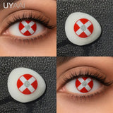 2PCS Cosplay Contact Lenses Little Devil Contacts Halloween Color Contact Lens Crazy White Eye Lenses Anime Make Up Lenses