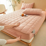 Thick Cotton Bed Sheets Double Side Available Velvet Bedsheet Elastic Fitted Sheet Home Bed Linen & Mattress Cover protector
