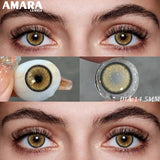 Gray Color Contact Lens 1 Pair Yearly Coloured Contact Lenses Brown Lenses for Party Cute Eyes Contacts Daily Eye Makeup
