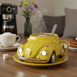 Handmade Creative Synthetic Resin Cup Beetle Car Shape Coffee Mug Resin Craft Gift Fun Imaginative Beetle Themed Drinking Cup