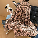 1Pc Fluffy Coral Velvet Lightweight and Warm Velvet Throw Blanket for Autumn and Winter Soft and Cozy Bed  Spread