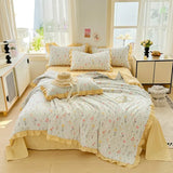 new skin-friendly washed cotton summer quilt printing air conditioner quilt summer cool quilt machine wash single double