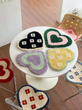 Korean Style Heart Shaped Carpet Bedroom Living Room Sofa Coffee Table Mat Home Bedside Children's Room Window  Pad