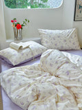 Cotton Bedding Set Fre Country Sle All Cotton Four Piece Dormi Quilt Cover Tee Piece Student Bedding Set