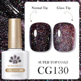 10ml Glitter Sequins Gel Nail Polish Shining Soak Off UV Semi-permanent Varnish Base Top Coat Hard Gel Design