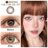 1 Pair(2pcs) Mixed Blood Fairy Long Lasting Fashion Gray Contact Lenses For Party Makeup Mixed Blood Exotic Gray