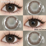 1 Pair Myopia 0~-8.00 Degree Color Contact Lenses for Eyes Natural Lenses with Prescription Diopter Eye Contacts Yearly