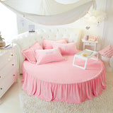 Coral velvet round bed simple color velvet round sheet diameter 200cm-220cm flannel sheet without pillowcase winter