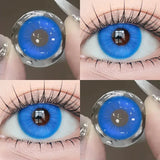 1pair Blue Green Red Color Contact Lenses 6months Halloween Crazy Circle Lens 14.5mm