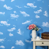 Blue Sky White Clouds Pattern Decor Contact Paper for Children's Room Pvc Wallpaper Self Adhesive Waterproof Removable Stickers