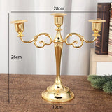 European Luxury Gold Candle Holder, Romantic Atmosphere Candelabra for Home Living Room Candlelight Dinner Decoration