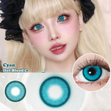 1pair Color Contact Lenses Cosplay Halloween Softlens 14.2mm