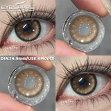 1 Pair Fashion Colored Contact Lenses Popular Natural Gray Brown Beauty Pupils Blue Eyes Lens Yearly Blue Eyes Contact