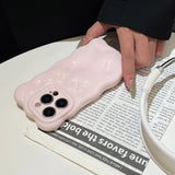 Lovely Pink 3D Bubble Gloss Silicone Shockproof Phone Back Cover Fundas Case For iPhone 11 12 13 14 15 16 Pro Max Plus Coque
