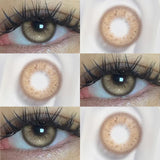 1pair Blue Green Gray Brown Color Contact Lenses Iris Circle Lens 14.2mm Fastshipping