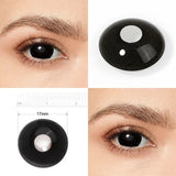 17mm Halloween Cosplay Lenses Crazy Contact Lenses Black Red Lenes Cat Eye Anime Cosplay Eye Color Lenses